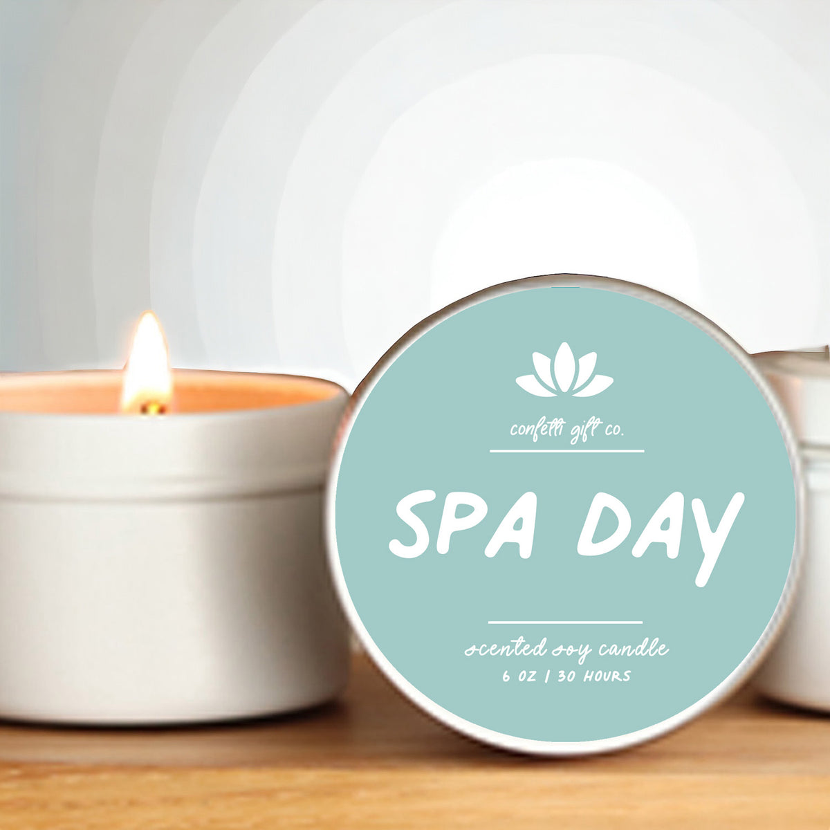 Spa Day Soy Candle Confetti Gift Company