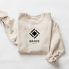 Welcome to the Team Gift Box + Logo Sweatshirt in cream color with branded logo and tagline design.