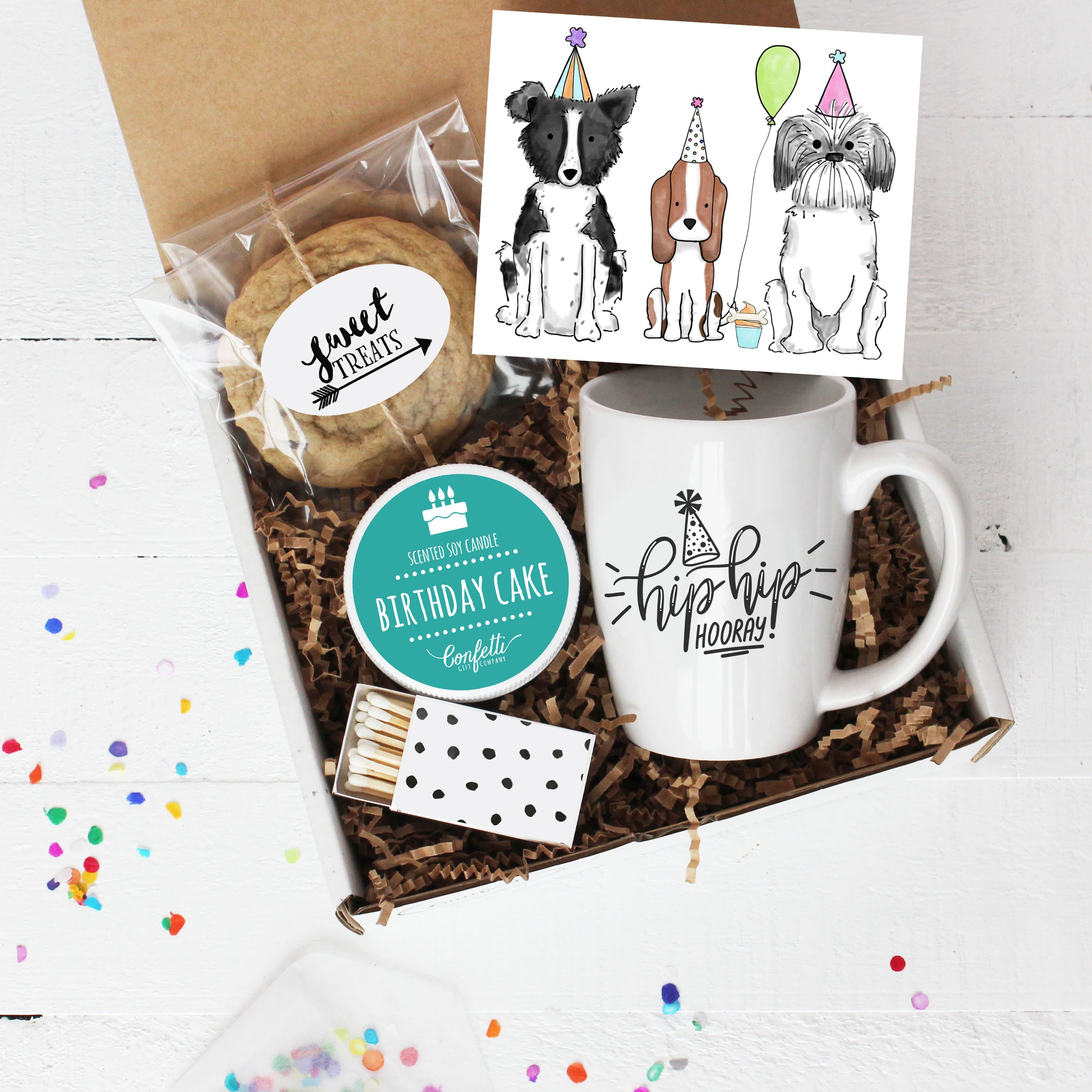Dog Birthday Gift Box Confetti Gift Company