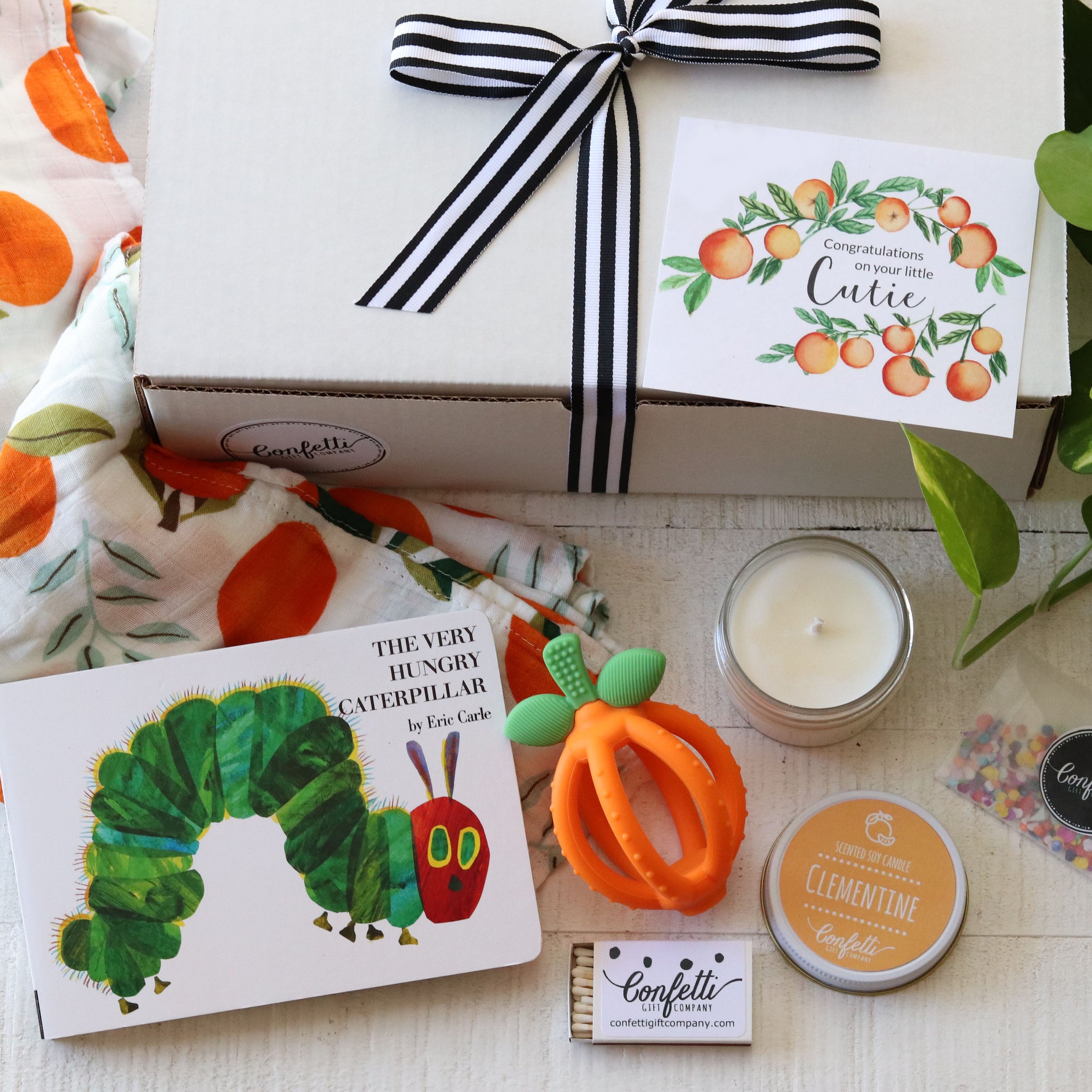 Congratulations On Your Little Cutie New Baby Gift Box Confetti